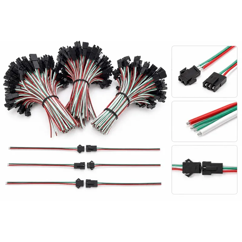 SM 3Pin Pre-wired Connector Cable Pure Copper Wire